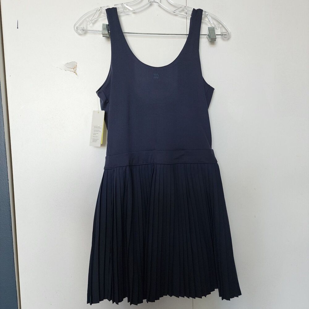 All In Motion Women's Tennis Active Athletic Dress pleated skirt Blue Small NWT